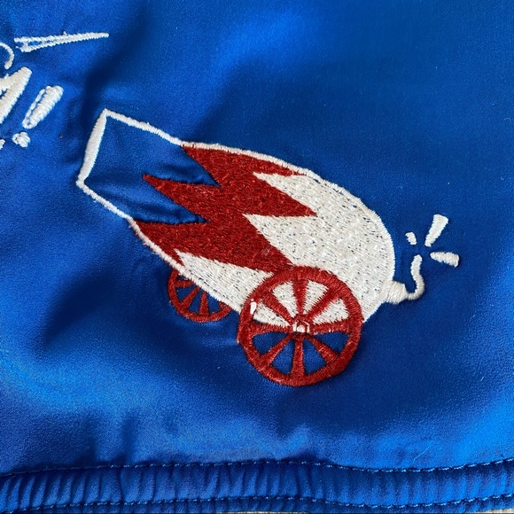 OshKosh B’Gosh Red, white, and blue vintage-style bomber jacket, 18 mos. - Picture 5 of 11